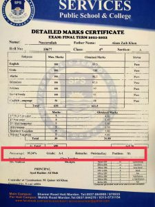 31st March, 2022 -- Service Public School Result Day